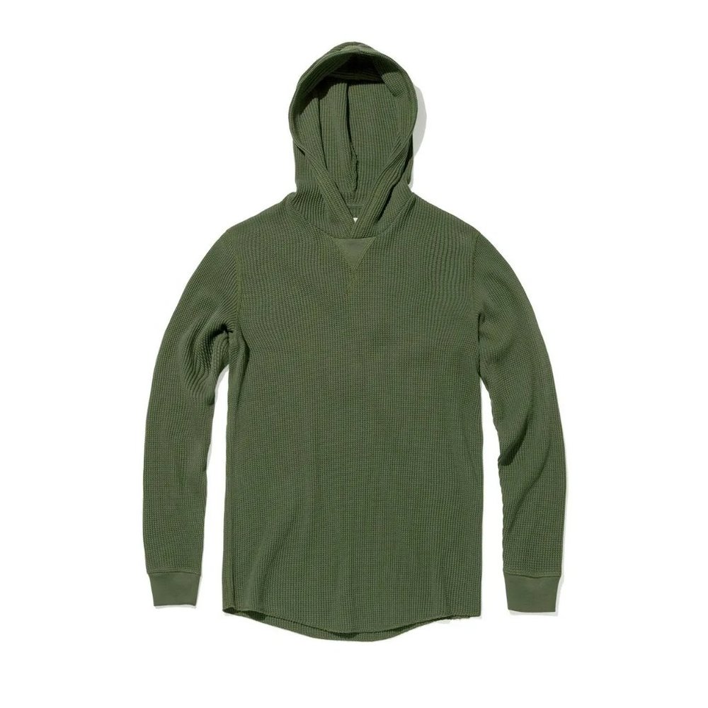 Outerknown Miles Waffle Hoodie Army Green